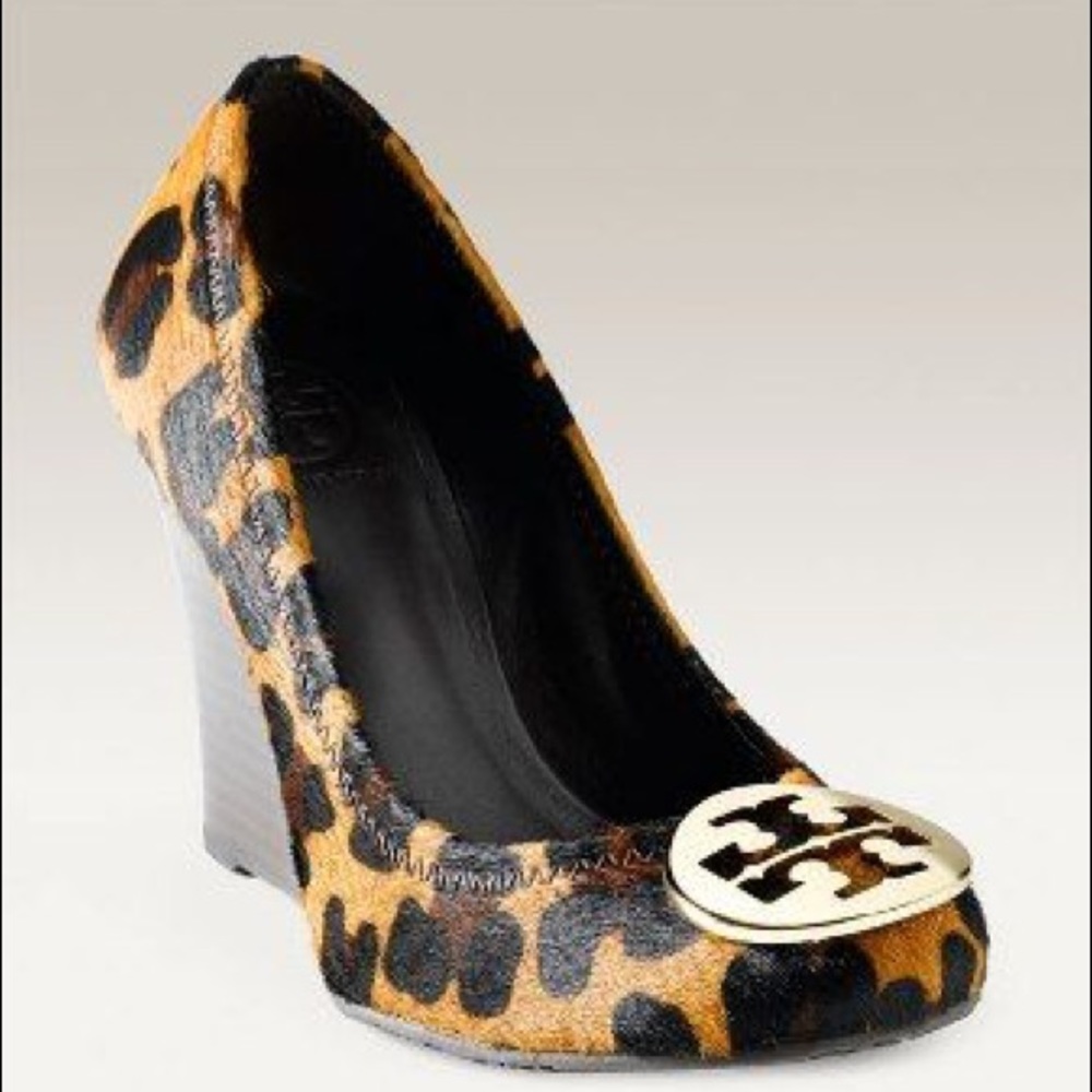 Tory Burch Leopard Wedge